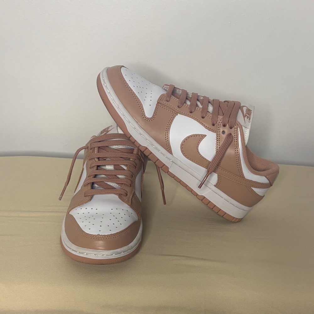 Nike Women's White and Brown Sneakers
